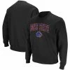 Colosseum Men's Black Boise State Broncos Arch & Logo Tackle Twill Pullover Sweatshirt