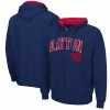 Colosseum Men's Navy Dayton Flyers Arch & Logo 3.0 Full-Zip Hoodie