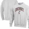 Men's Champion Gray Cincinnati Bearcats Arch Over Logo Reverse Weave Pullover Sweatshirt
