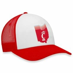 Top Of The World Men's White/Red Cincinnati Bearcats Tone Down Trucker Snapback Hat -Colosseum Store DSCO1148310197 3550 ALT3