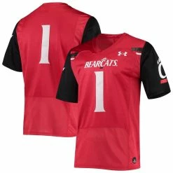 Under Armour Men's #1 Red Cincinnati Bearcats Team Premier Football Jersey