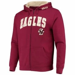 Colosseum Men's Maroon Boston College Eagles Arch & Logo 3.0 Full-Zip Hoodie -Colosseum Store DSCO1148313936 2882 ALT2