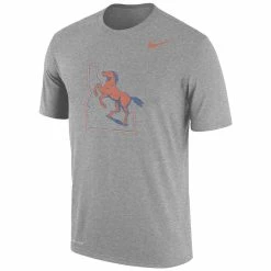 Men's Nike Heathered Gray Boise State Broncos Vintage Logo Performance T-Shirt -Colosseum Store DSCO1148315132 1927 ALT2