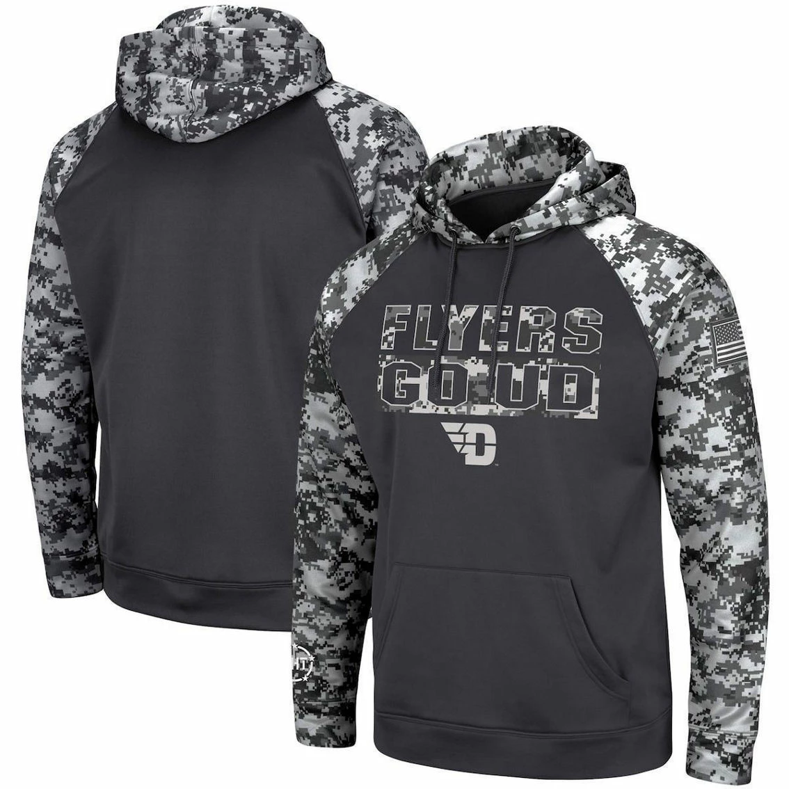 Colosseum Men's Charcoal Dayton Flyers OHT Military Appreciation Digital Camo Pullover Hoodie 3 Colosseum Men's Charcoal Dayton Flyers OHT Military Appreciation Digital Camo Pullover Hoodie