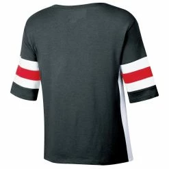 Champion Women's Black Cincinnati Bearcats Colorblocked V-Neck Half Sleeve T-Shirt -Colosseum Store DSCO1148315398 1007 ALT3