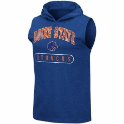 Colosseum Men's Heathered Royal Boise State Broncos Varsity Hoodie Tank Top -Colosseum Store DSCO1148315760 1350 ALT2