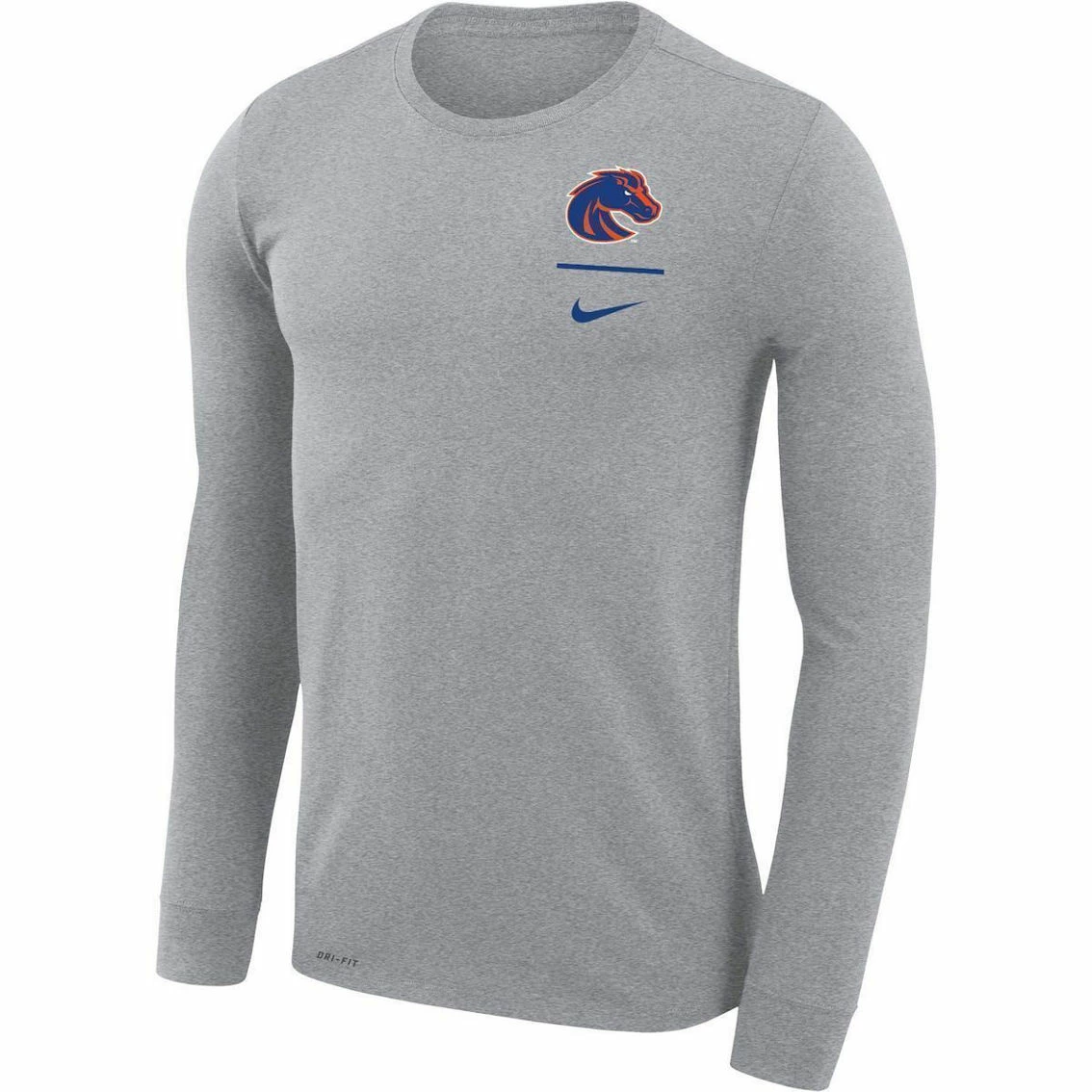 Nike Men's Gray Boise State Broncos Logo Stack Legend Performance Long Sleeve T-Shirt 5 Nike Men's Gray Boise State Broncos Logo Stack Legend Performance Long Sleeve T-Shirt - Image 3