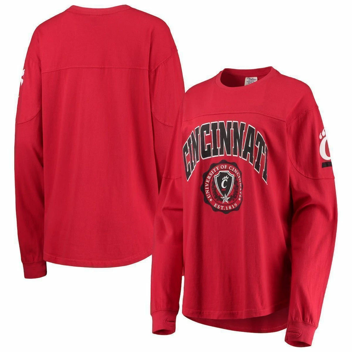Pressbox Women's Red Cincinnati Bearcats Edith Long Sleeve T-Shirt 3 Pressbox Women's Red Cincinnati Bearcats Edith Long Sleeve T-Shirt