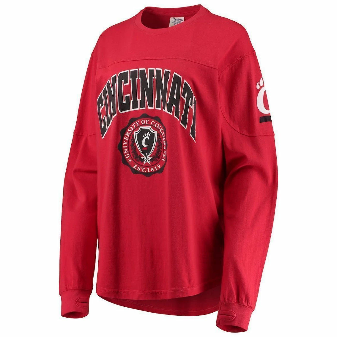 Pressbox Women's Red Cincinnati Bearcats Edith Long Sleeve T-Shirt 5 Pressbox Women's Red Cincinnati Bearcats Edith Long Sleeve T-Shirt - Image 3