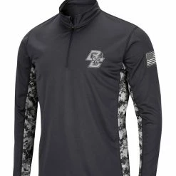 Colosseum Men's Charcoal Boston College Eagles OHT Military Appreciation Digi Camo Quarter-Zip Jacket -Colosseum Store DSCO1148319470 1904 ALT2