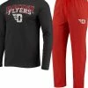 Concepts Sport Men's Red/Heathered Charcoal Dayton Flyers Meter Long Sleeve T-Shirt & Pants Sleep Set -Colosseum Store DSCO1148319652 2910