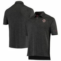 Colosseum Men's Heathered Black Boston College Eagles Down Swing Polo