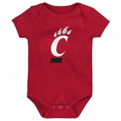 Outerstuff Newborn & Infant Red/Black/Heathered Gray Cincinnati Bearcats 3-Pack Game On Bodysuit Set -Colosseum Store DSCO1148320698 2910 ALT2