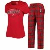 Concepts Sport Women's Red/Black Cincinnati Bearcats Badge T-Shirt & Flannel Pants Sleep Set -Colosseum Store DSCO1148324358 2910