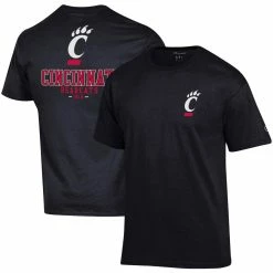 Champion Men's Black Cincinnati Bearcats Stack 2-Hit T-Shirt