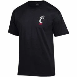 Champion Men's Black Cincinnati Bearcats Stack 2-Hit T-Shirt -Colosseum Store DSCO1148324362 1007 ALT2