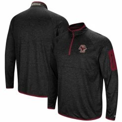 Colosseum Men's Black Boston College Eagles Amnesia Quarter-Zip Pullover Jacket
