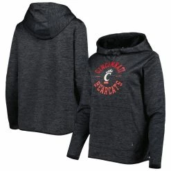 Under Armour Women's Heathered Black Cincinnati Bearcats Fleece Pullover Hoodie
