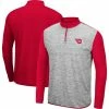 Colosseum Men's Heather Gray/Red Dayton Flyers Prospect Quarter-Zip Jacket