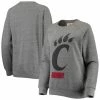 Pressbox Women's Heathered Gray Cincinnati Bearcats Big Logo Knobi Fleece Raglan Pullover Sweatshirt -Colosseum Store DSCO1151350574 1927