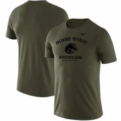 Nike Men's Olive Boise State Broncos Stencil Arch Performance T-Shirt