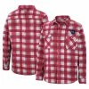 Colosseum Men's Red/White Dayton Flyers Ellis Plaid Full-Snap Shirt Jacket