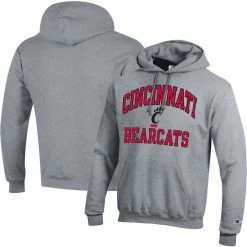 Champion Men's Heather Gray Cincinnati Bearcats High Motor Pullover Hoodie