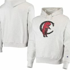 Champion Men's Heathered Gray Cincinnati Bearcats Team Vault Logo Reverse Weave Pullover Hoodie