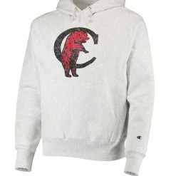 Champion Men's Heathered Gray Cincinnati Bearcats Team Vault Logo Reverse Weave Pullover Hoodie -Colosseum Store DSCO1151958429 1927 ALT2