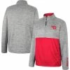 Men's Colosseum Gray Dayton Flyers John Half-Zip Jacket