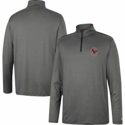Colosseum Men's Charcoal Boston College Eagles Logo Quarter-Zip Windshirt