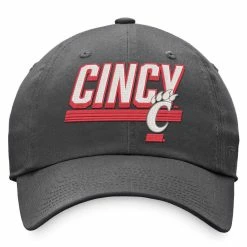 Men's Top Of The World Charcoal Cincinnati Bearcats Slice Adjustable Hat -Colosseum Store DSCO1153341780 1904 ALT2