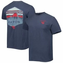 Image One Men's Navy Dayton Flyers Landscape Shield T-Shirt