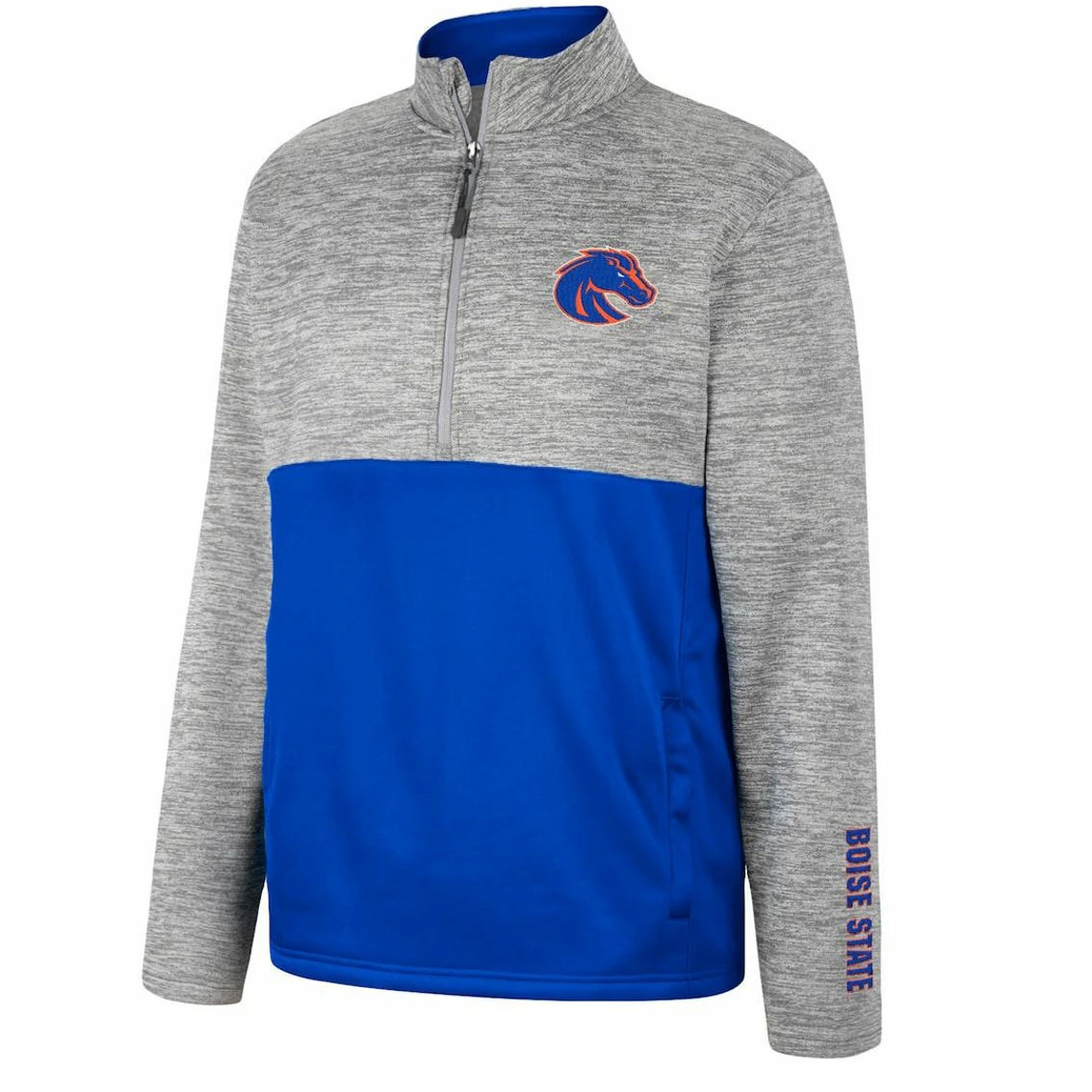Men's Colosseum Gray Boise State Broncos John Half-Zip Jacket 5 Men's Colosseum Gray Boise State Broncos John Half-Zip Jacket - Image 3