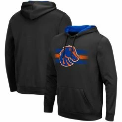 Colosseum Men's Black Boise State Broncos Lighthouse Pullover Hoodie