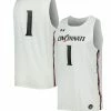 Under Armour Men's #1 White Cincinnati Bearcats Team Replica Basketball Jersey