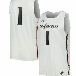 Under Armour Men's #1 White Cincinnati Bearcats Team Replica Basketball Jersey
