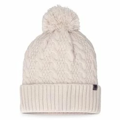 Top Of The World Women's Cream Boise State Broncos Pearl Cuffed Knit Hat With Pom -Colosseum Store DSCO1158072582 6662 ALT2