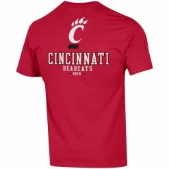 Champion Men's Red Cincinnati Bearcats Stack 2-Hit T-Shirt -Colosseum Store DSCO1159428886 2910 ALT3